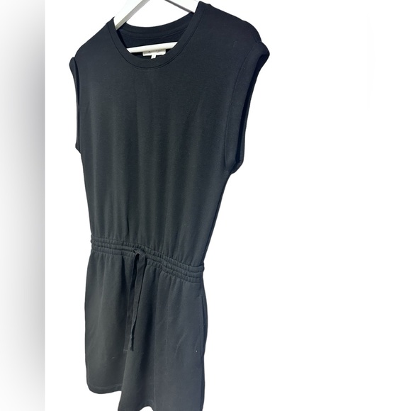 Lou & Grey Super Soft Black Skirt Romper Drawstring Waist Pocket Dress  Small - Picture 9 of 11
